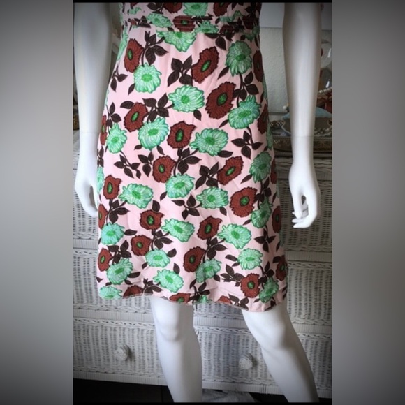Sandro 100% silk dress floral print pink, green, red colors EU size 34 = US 0 - Picture 6 of 10